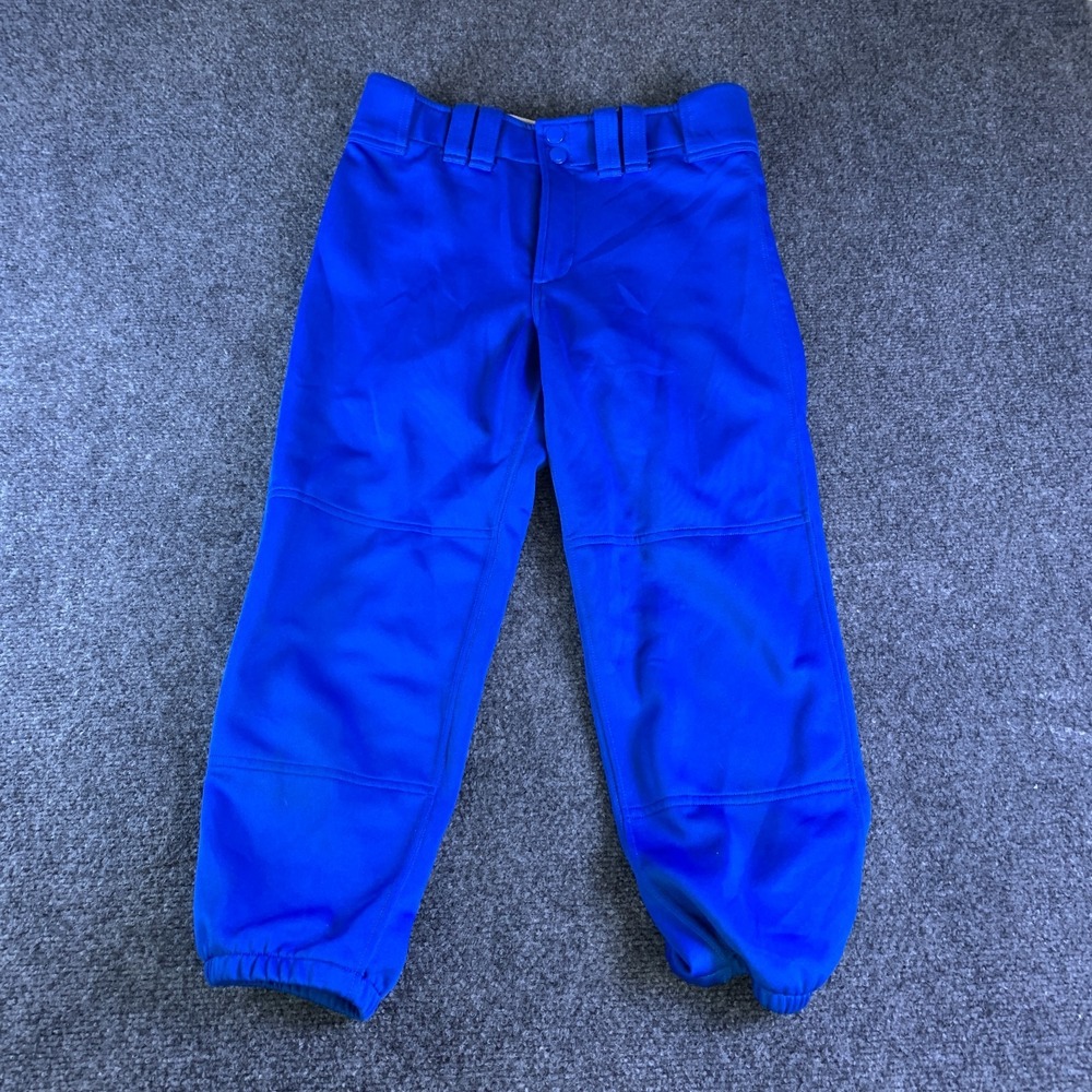 Mizuno Belted Softball Pant Womens 28x21 Royal Blue Performance Tapered Leg